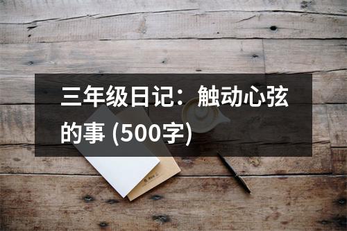 三年級(jí)日記：觸動(dòng)心弦的事 (500字)