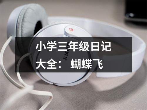 小學三年級日記大全： 蝴蝶飛