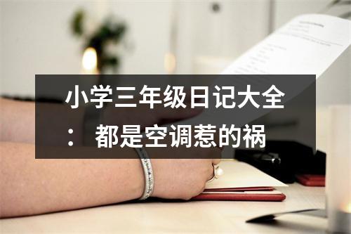 小學(xué)三年級(jí)日記大全： 都是空調(diào)惹的禍