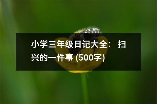 小學(xué)三年級(jí)日記大全： 掃興的一件事 (500字)
