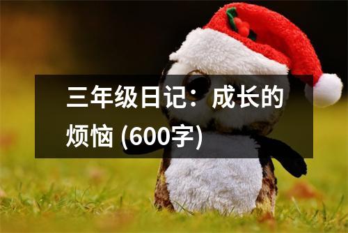 三年級日記：成長的煩惱 (600字)