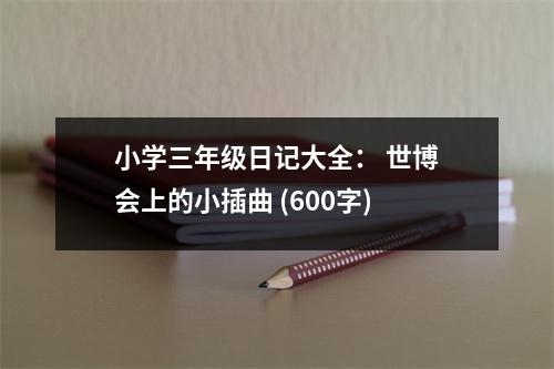 小學(xué)三年級(jí)日記大全： 世博會(huì)上的小插曲 (600字)