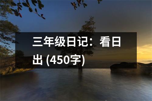 三年級日記：看日出 (450字)