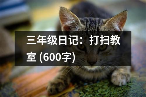 三年級(jí)日記：打掃教室 (600字)