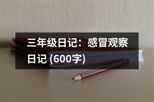 三年級(jí)日記：感冒觀察日記 (600字)