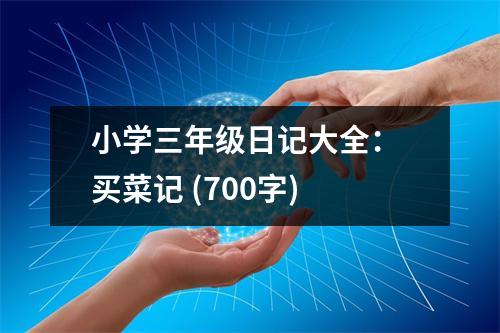 小學(xué)三年級日記大全： 買菜記 (700字)