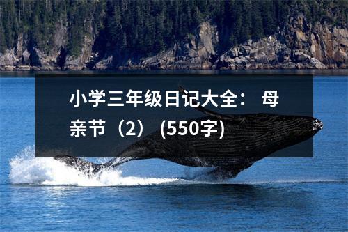 小學(xué)三年級日記大全： 母親節(jié)（2） (550字)