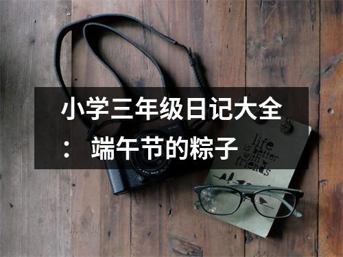 小學三年級日記大全： 端午節(jié)的粽子