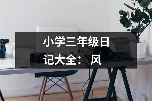 小學(xué)三年級(jí)日記大全： 風(fēng)