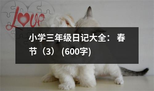 小學(xué)三年級(jí)日記大全： 春節(jié)（3） (600字)