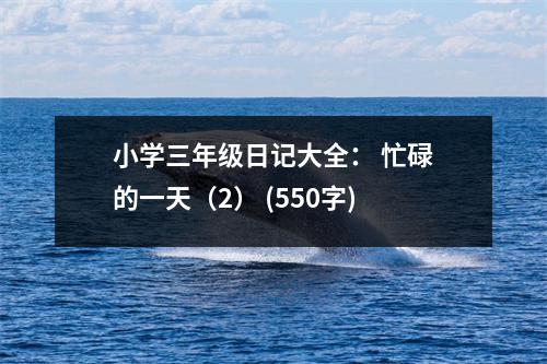 小學(xué)三年級(jí)日記大全： 忙碌的一天（2） (550字)