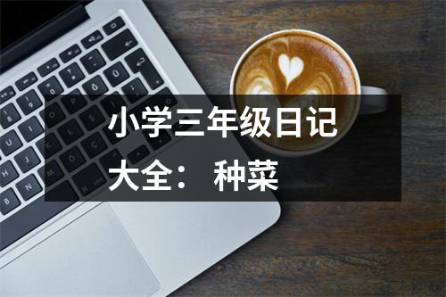 小學(xué)三年級(jí)日記大全： 種菜