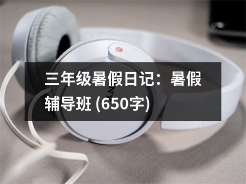 三年級(jí)暑假日記：暑假輔導(dǎo)班 (650字)