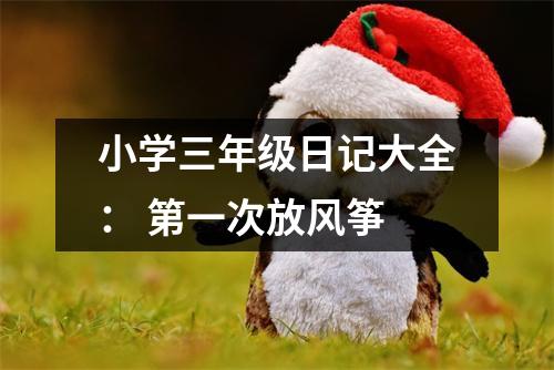 小學(xué)三年級(jí)日記大全： 第一次放風(fēng)箏