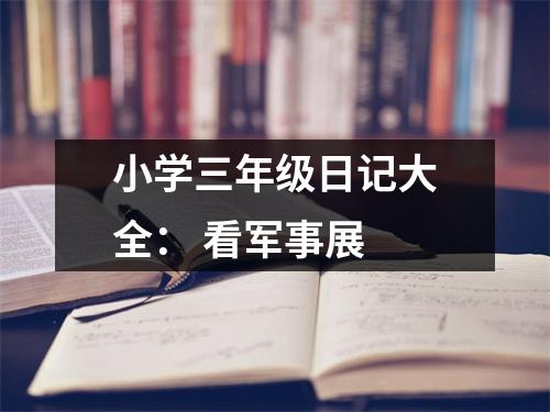 小學三年級日記大全： 看軍事展