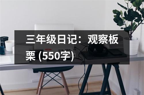 三年級日記：觀察板栗 (550字)