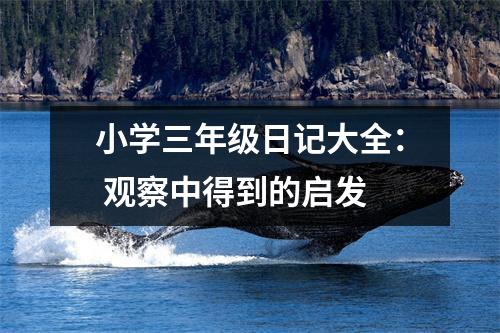 小學(xué)三年級(jí)日記大全： 觀察中得到的啟發(fā)