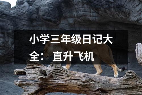 小學三年級日記大全： 直升飛機