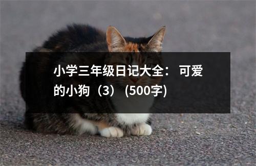 小學(xué)三年級(jí)日記大全： 可愛的小狗（3） (500字)