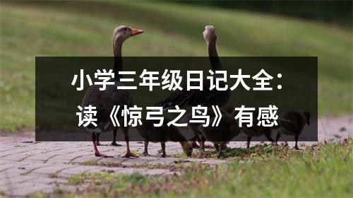 小學(xué)三年級(jí)日記大全： 讀《驚弓之鳥(niǎo)》有感