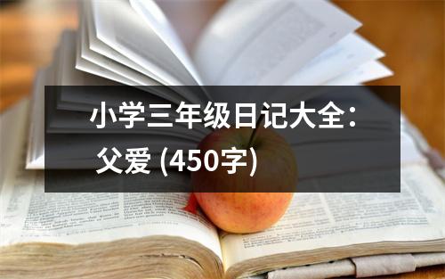小學(xué)三年級日記大全： 父愛 (450字)