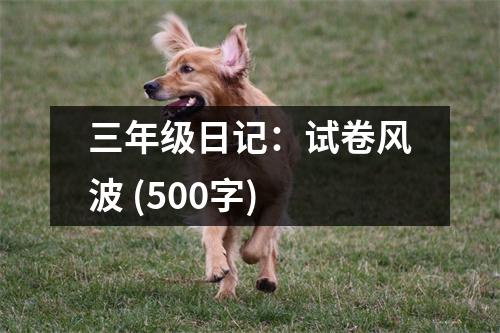 三年級日記：試卷風(fēng)波 (500字)