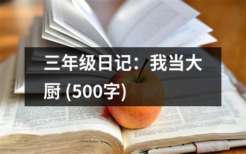 三年級(jí)日記：我當(dāng)大廚 (500字)