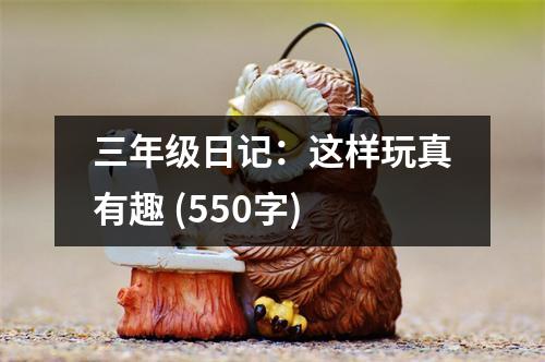 三年級日記：這樣玩真有趣 (550字)