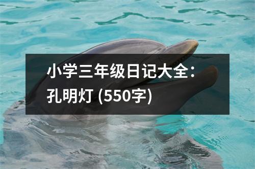 小學三年級日記大全： 孔明燈 (550字)