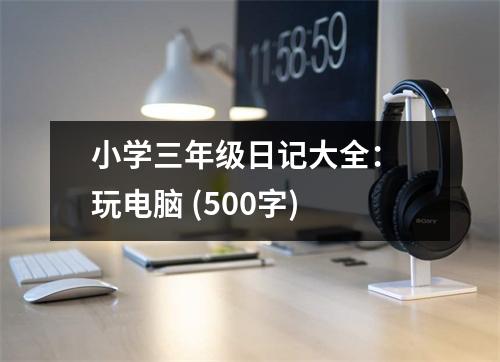 小學(xué)三年級日記大全： 玩電腦 (500字)