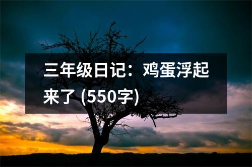 三年級日記：雞蛋浮起來了 (550字)