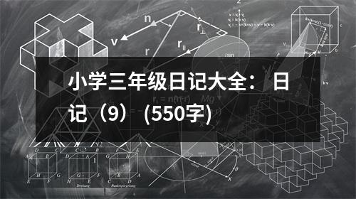 小學三年級日記大全： 日記（9） (550字)