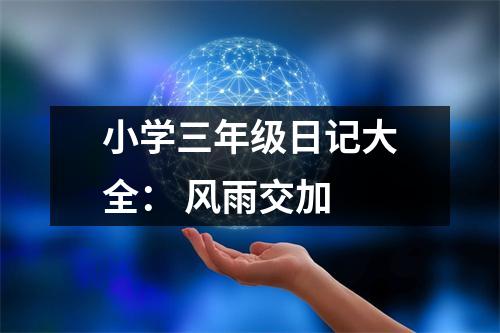 小學三年級日記大全： 風雨交加