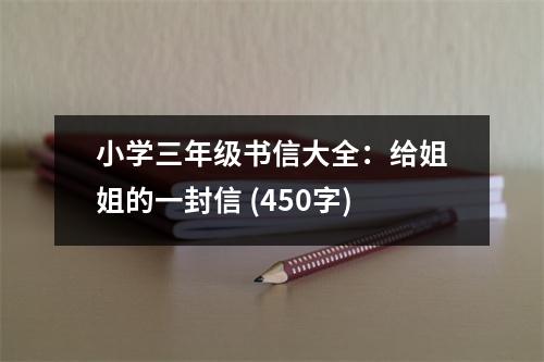 小學(xué)三年級書信大全：給姐姐的一封信 (450字)