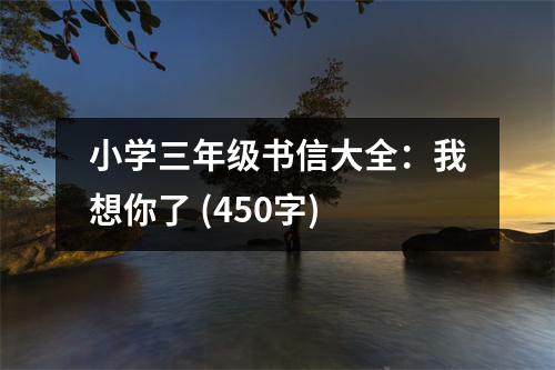 小學(xué)三年級(jí)書信大全：我想你了 (450字)