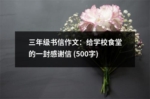 三年級(jí)書(shū)信作文：給學(xué)校食堂的一封感謝信 (500字)