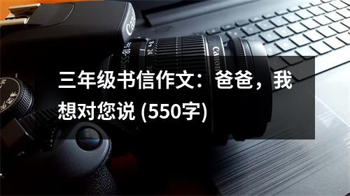 三年級書信作文：爸爸，我想對您說 (550字)