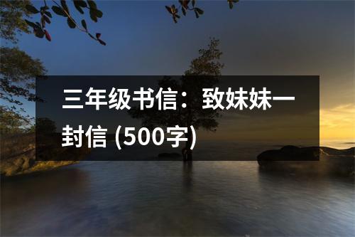 三年級書信：致妹妹一封信 (500字)