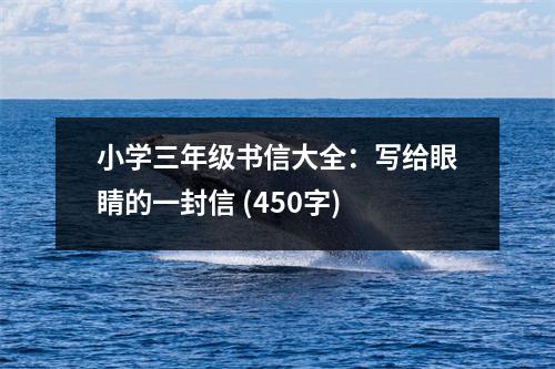 小學三年級書信大全：寫給眼睛的一封信 (450字)