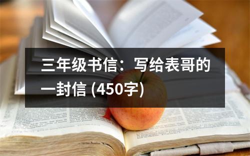 三年級(jí)書信：寫給表哥的一封信 (450字)