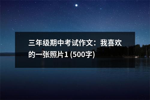 三年級(jí)期中考試作文：我喜歡的一張照片1 (500字)