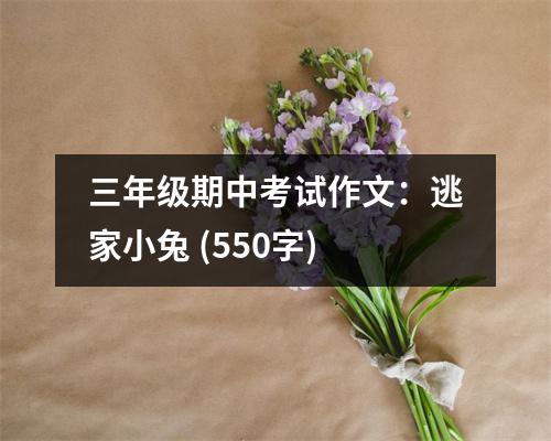 三年級(jí)期中考試作文：逃家小兔 (550字)
