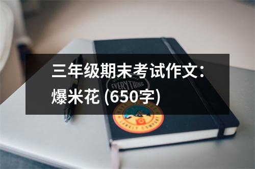 三年級期末考試作文：爆米花 (650字)