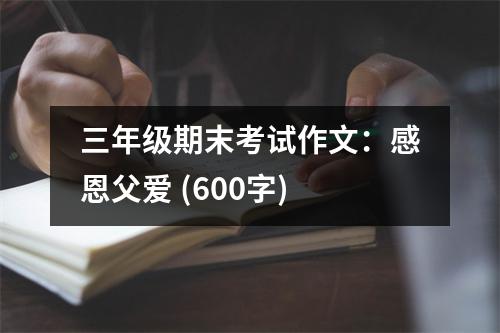 三年級(jí)期末考試作文：感恩父愛 (600字)