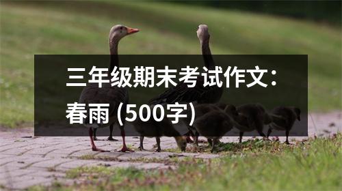 三年級(jí)期末考試作文：春雨 (500字)