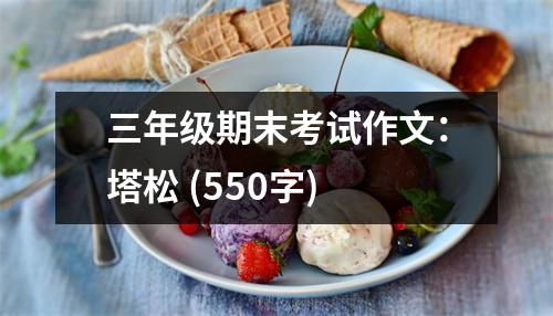 三年級期末考試作文：塔松 (550字)