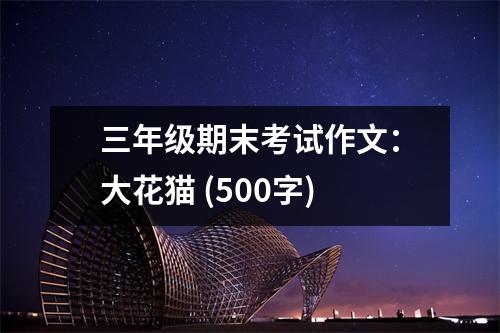 三年級期末考試作文：大花貓 (500字)