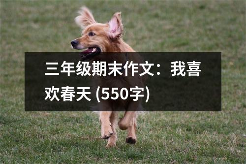 三年級期末作文：我喜歡春天 (550字)