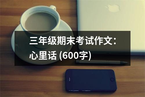 三年級期末考試作文：心里話 (600字)