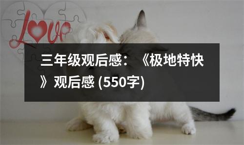 三年級(jí)觀后感：《極地特快》觀后感 (550字)